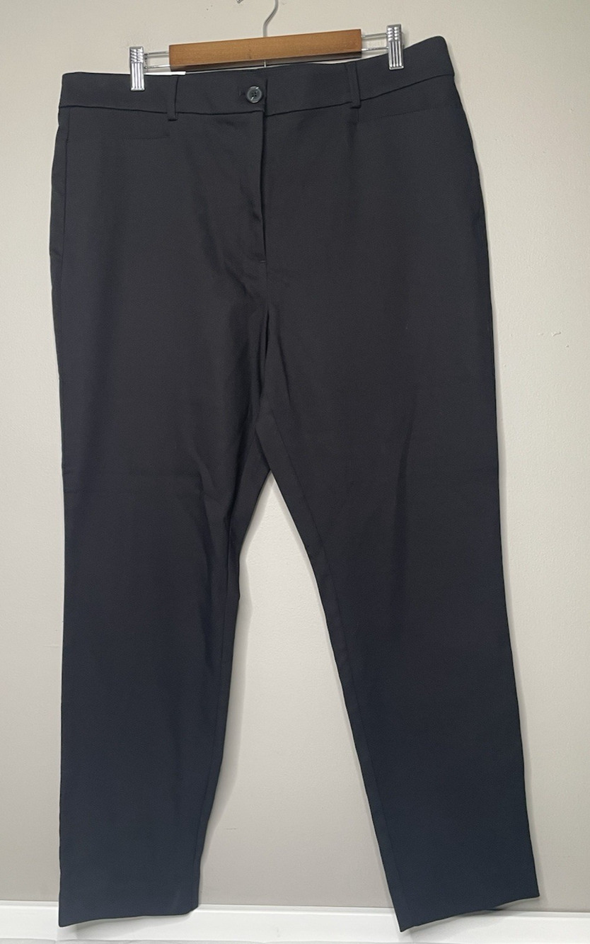 LOFT The Sutton Skinny Curvy Pants Women’s 16 Black Career Stretch NWT